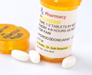 hydrocodone prescription bottle